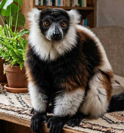 Tricolor Ruffed Lemur